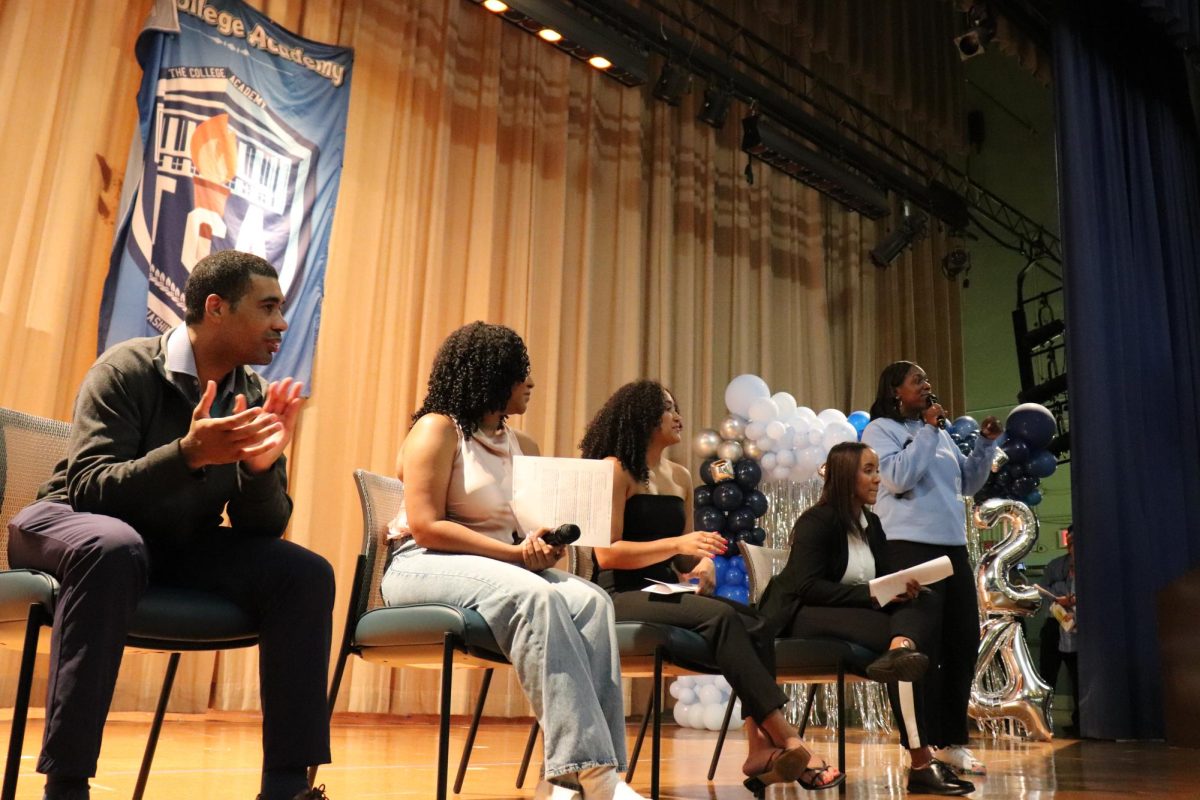 TCA alumni Arkey Barnett, Cristal Herrera, Genessy Rogriguez and Anai Taveras gave advice to the audience.  