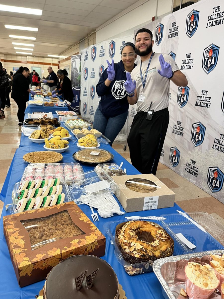 TCA students were met with smiling faces and a table full of treats!