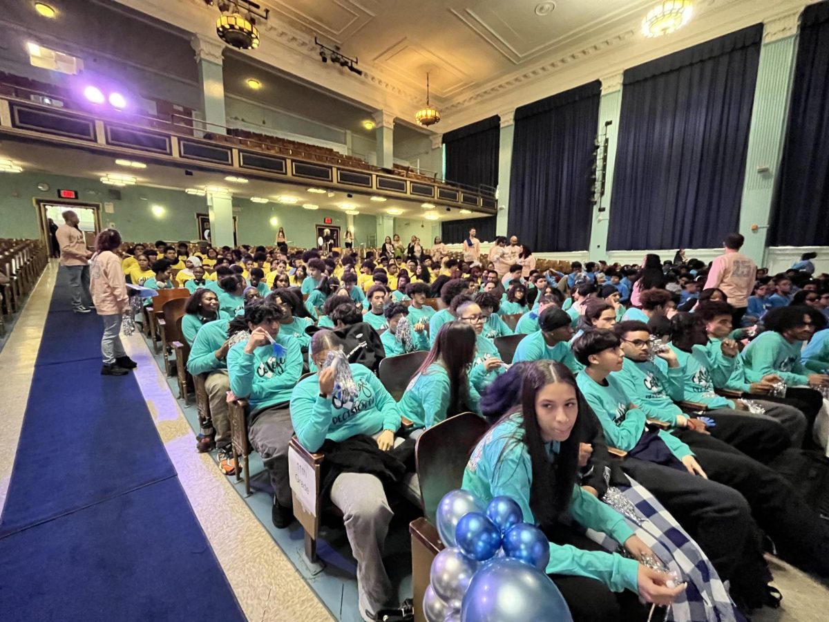 TCA students sat and cheered with their respective classes.  