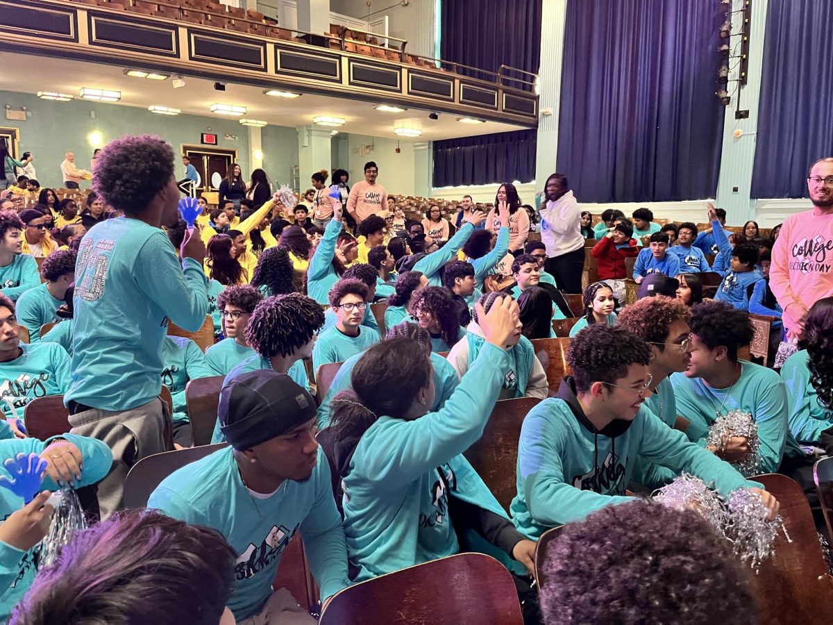 Ms. Cadet-Duval sparks the crowd during the trivia competition.  