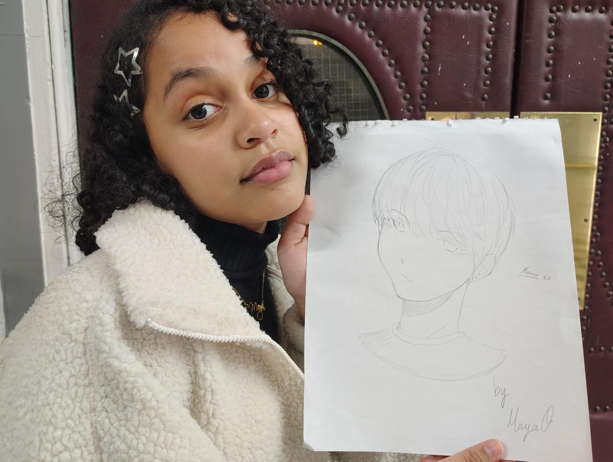 this is Maya Ortega she is an artist here at TCA heights she makes wonderful art such as this one and many more.