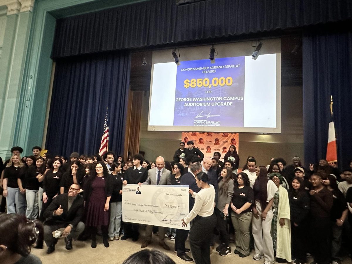Students from across the campus were on hand to celebrate the generous grant.  