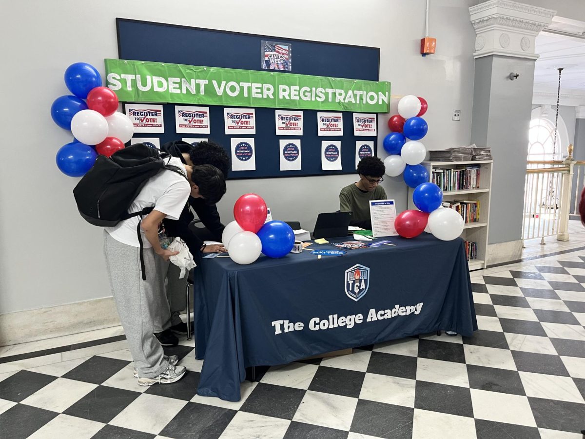 TCA seniors had a chance to register to vote during Civics Week.  